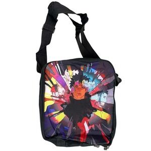 Naruto Shippuden Anime Messenger‎ Shoulder Bag Black Colorful Graphic Manga NEW
